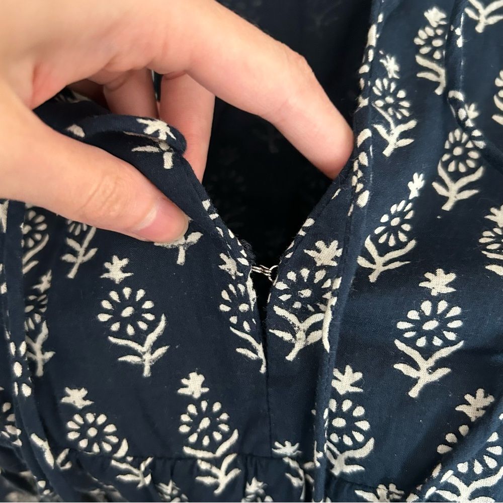 Emerson Fry India Collection Isla Dress 2 Marguerite Blue Organic Size XS/Small - Picture 12 of 14
